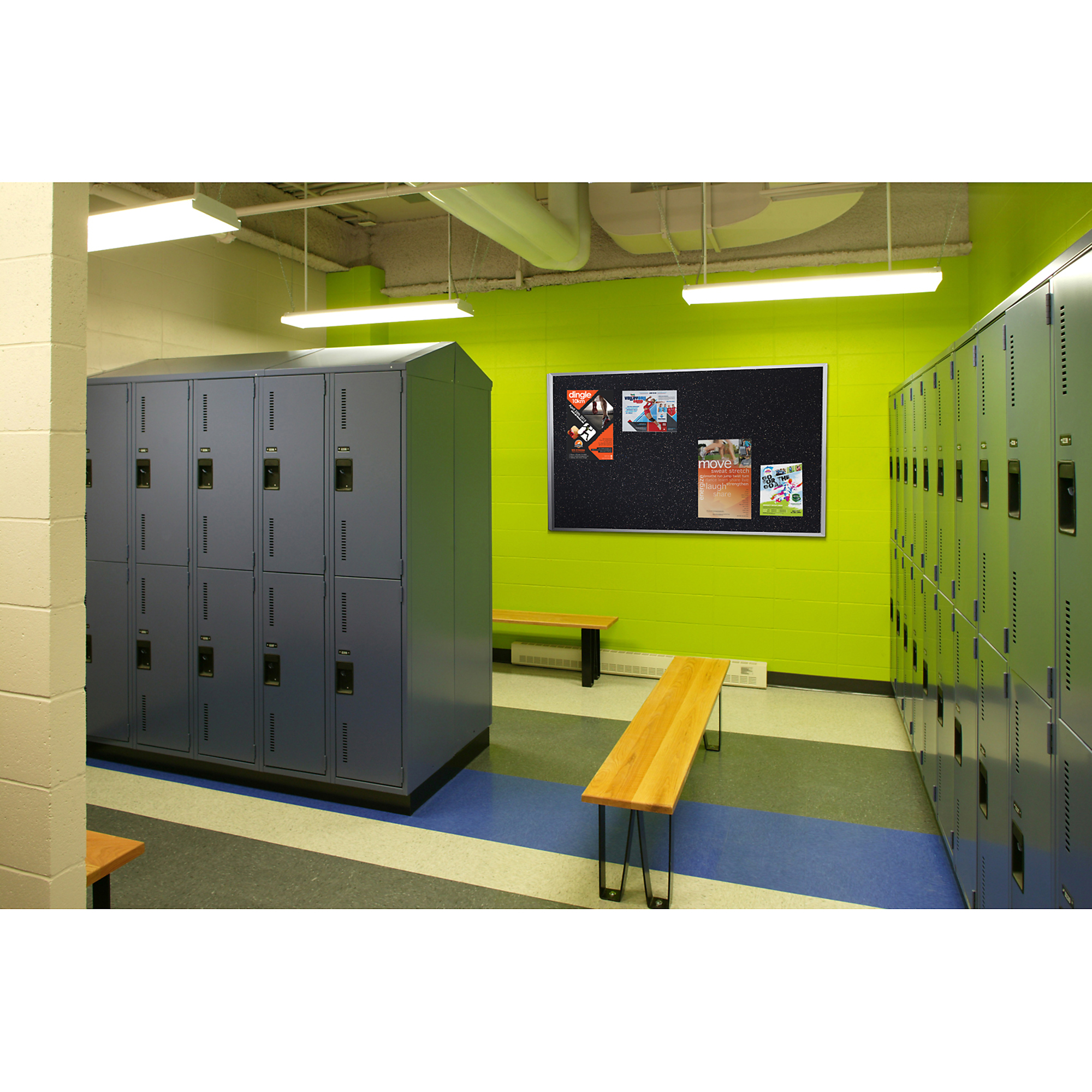 Ghent, 48.5in. x 96.5in. Recycled Rubber Bulletin Board - Confetti, Color Finish Other, Model# ATR48-CF